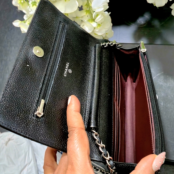 Chanel Quilted Caviar Leather Wallet On Chain - Picture 7 of 14